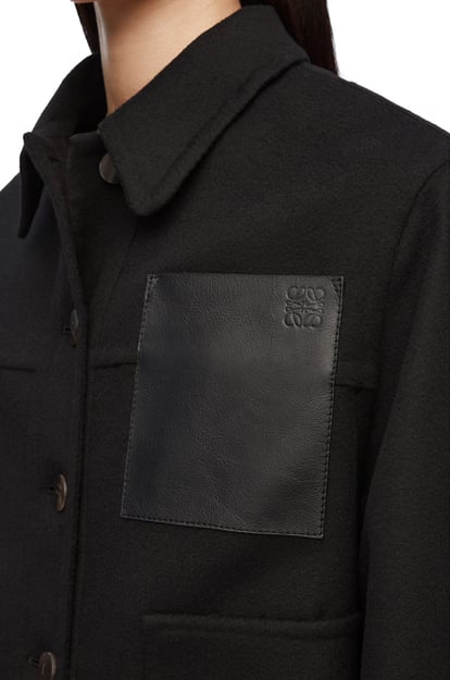 LOEWE Workwear jacket in wool and cashmere 黑色 plp_rd