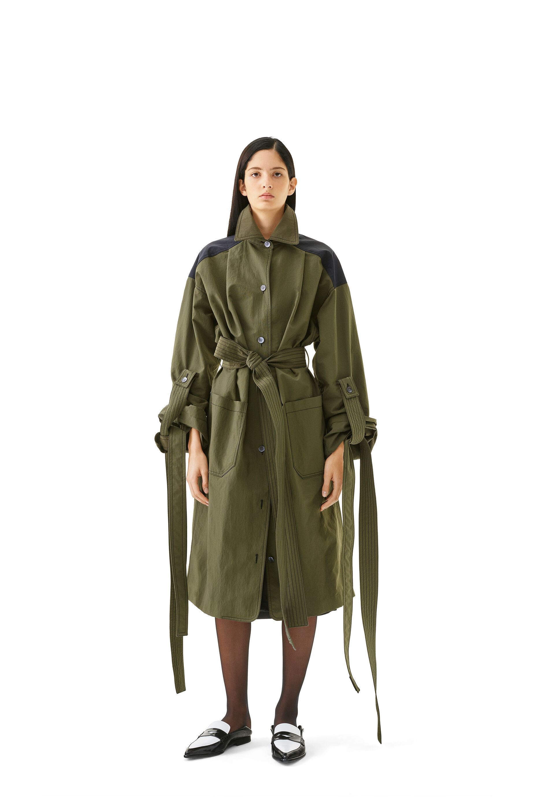 NYLON OVERSIZE COAT Black - LOEWE NYLON OVERSIZE COAT Black - LOEWE