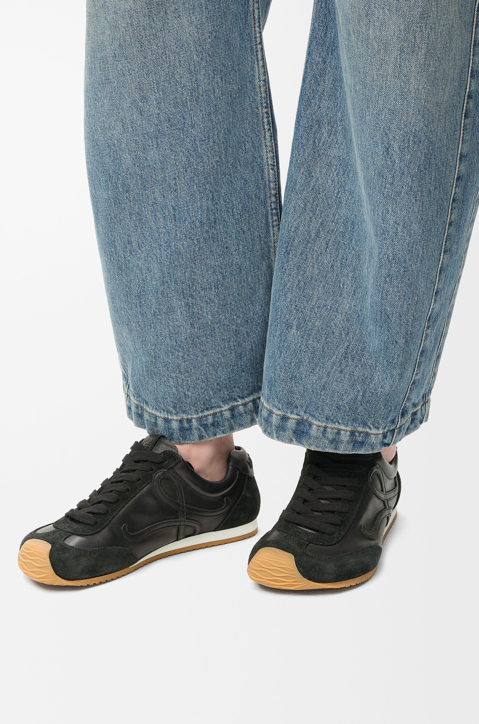 Ballet Runner 2.0 in nylon and calfskin Black - LOEWE