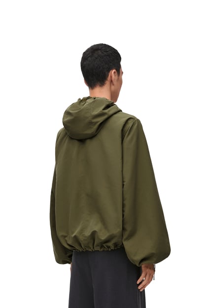 LOEWE Hooded jacket in technical shell  Olive Green plp_rd