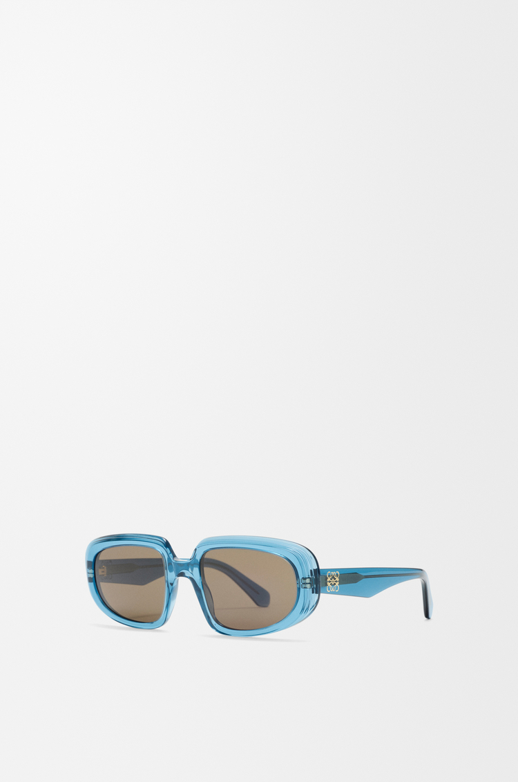 LOEWE Occhiali da sole rettangolari Anagram Steps mini Transparent Blue