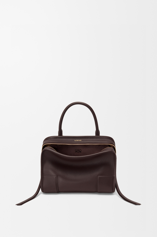 LOEWE Small Amazona 180 bag in soft calfskin Dark Chestnut