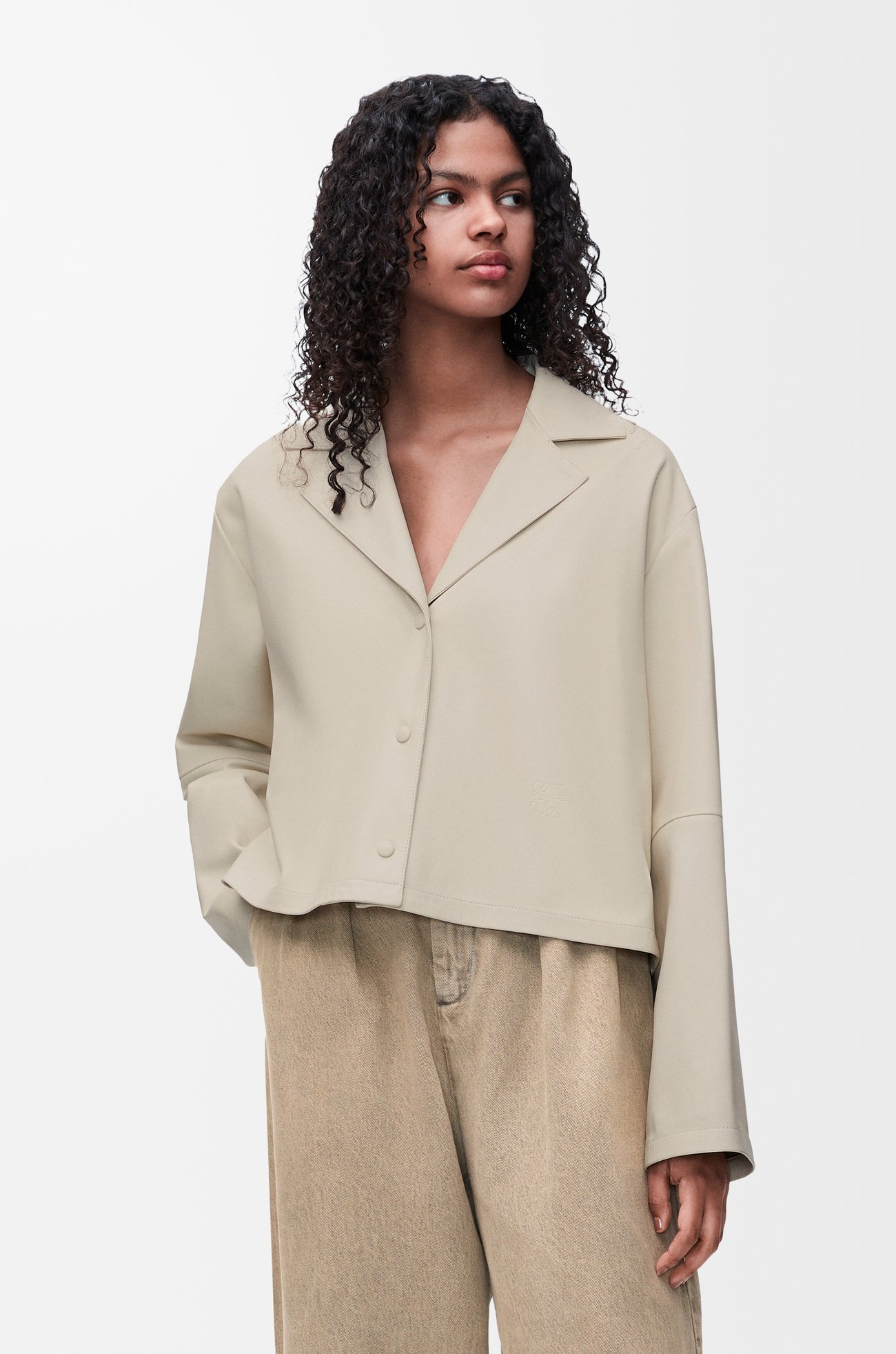 LOEWE Pyjama blouse in nappa lambskin Light Beige plp_rd