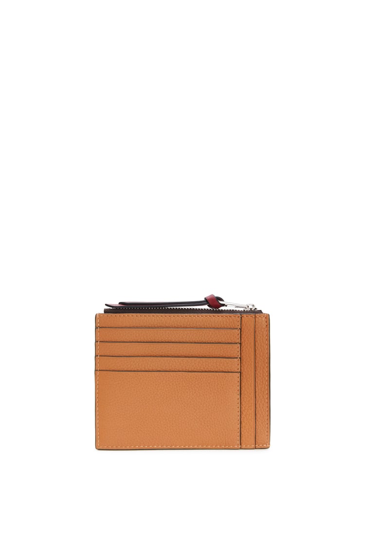 LOEWE Large coin cardholder in soft grained calfskin 淺焦糖色/胡桃色