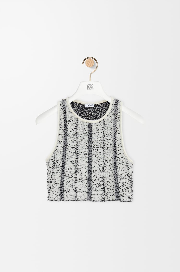 LOEWE Top en lana Blanco/Negro