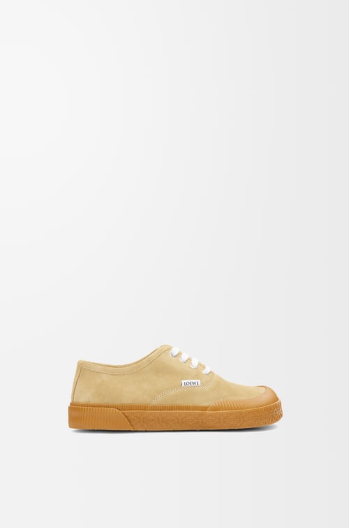 LOEWE Zapatilla Terra Vulca con cordones en ante Dorado plp_rd