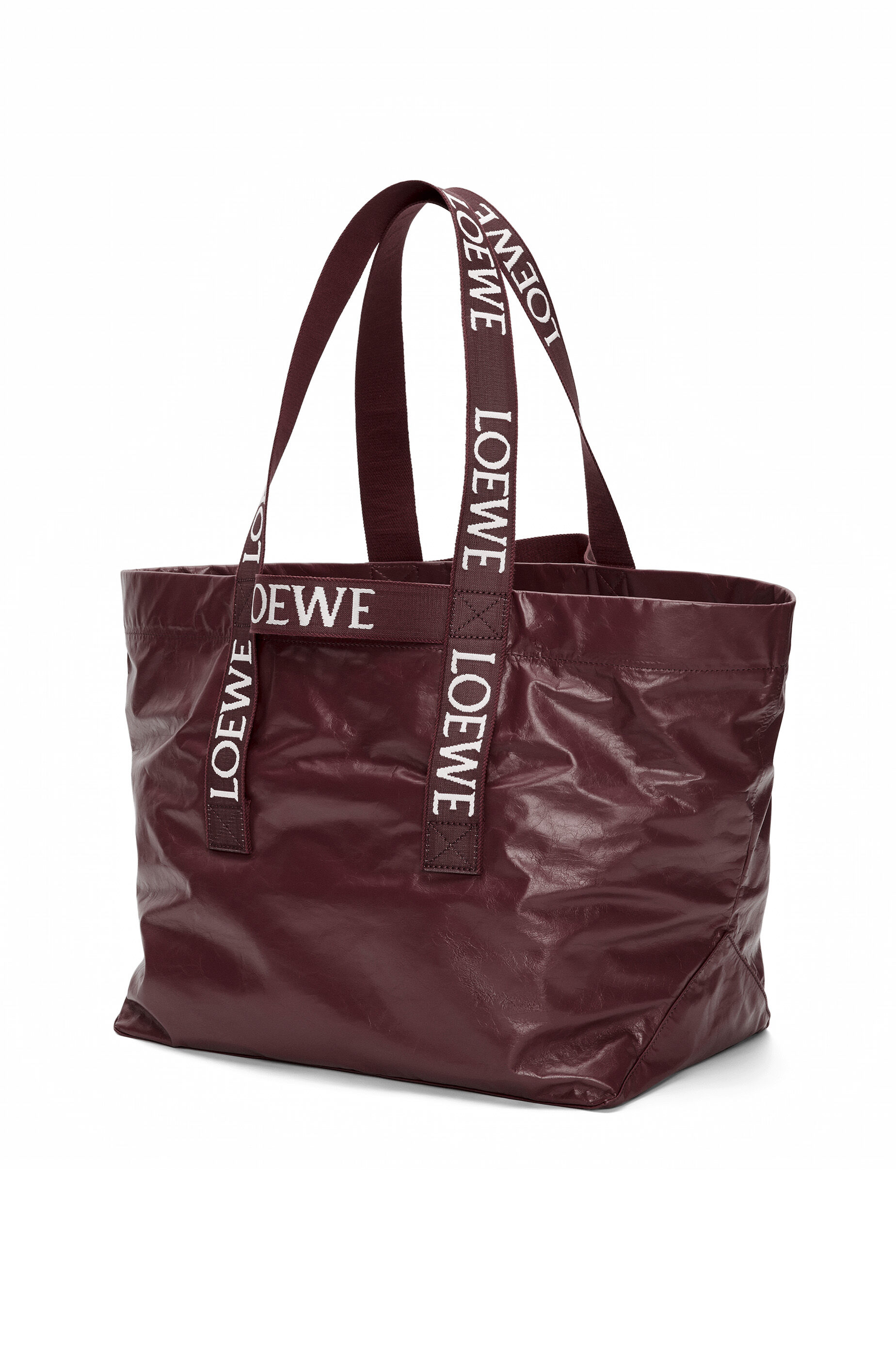 フォールドショッパー（ペーパーカーフ） ダークバーガンディ - LOEWE