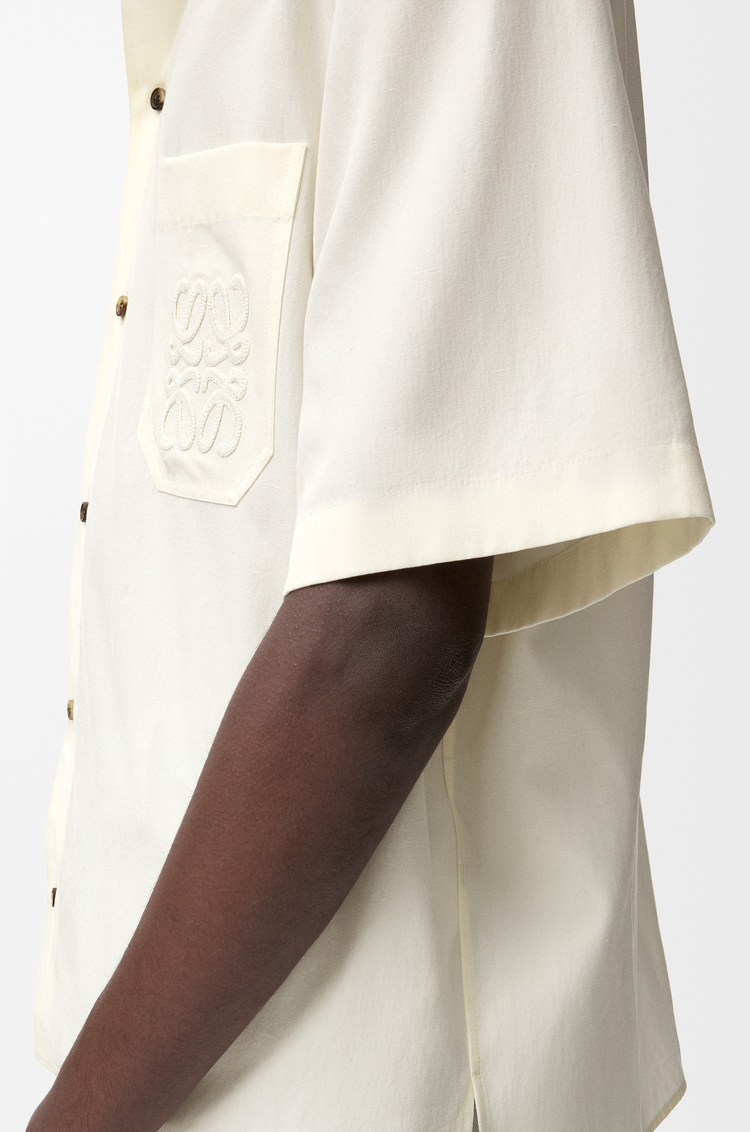 LOEWE Camisa de manga corta en lyocell Marfil