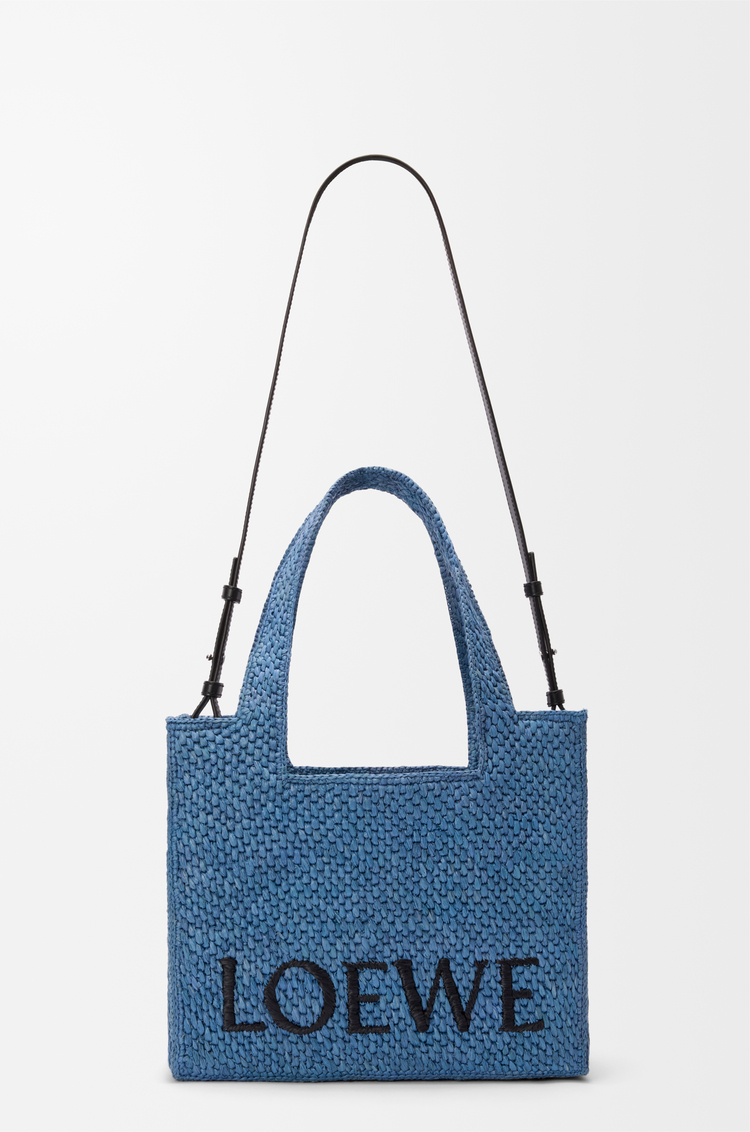 LOEWE Borsa LOEWE Font Tote media in rafia Azzurro