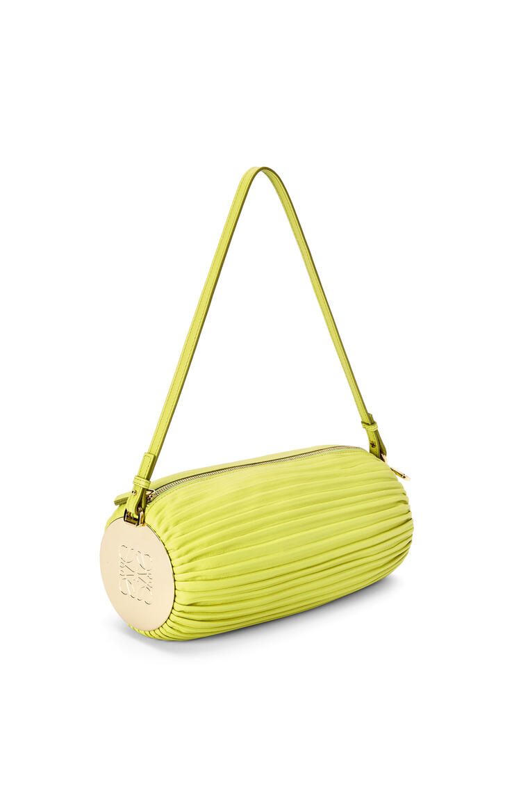 LOEWE Bracelet pouch in pleated nappa Lime Yellow
