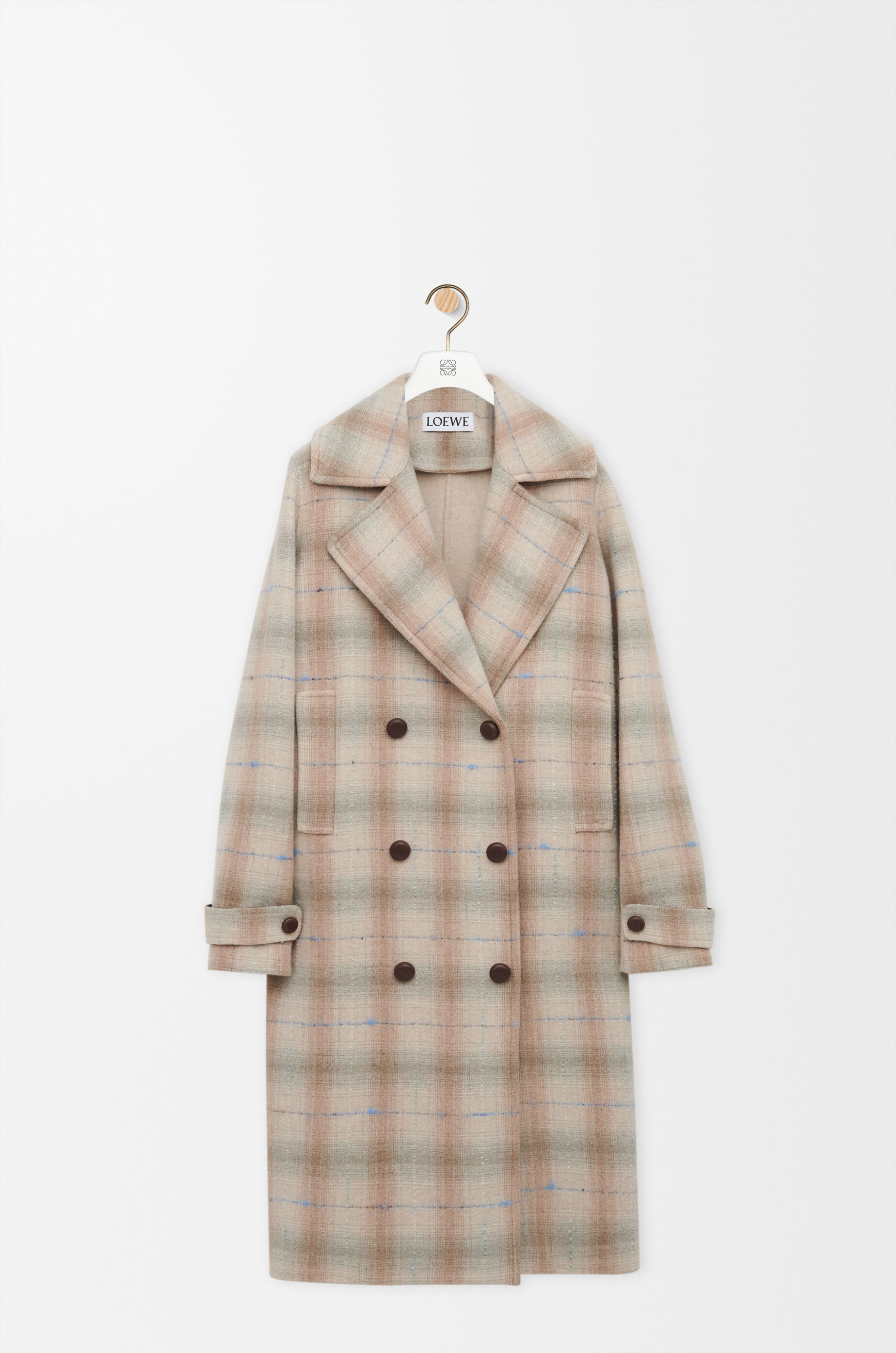Coat in wool and cashmere blend Beige - LOEWE