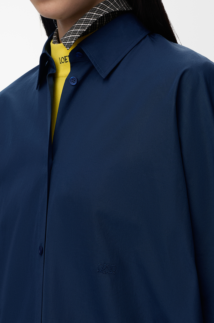 LOEWE Camisa en algodón Azul Marino