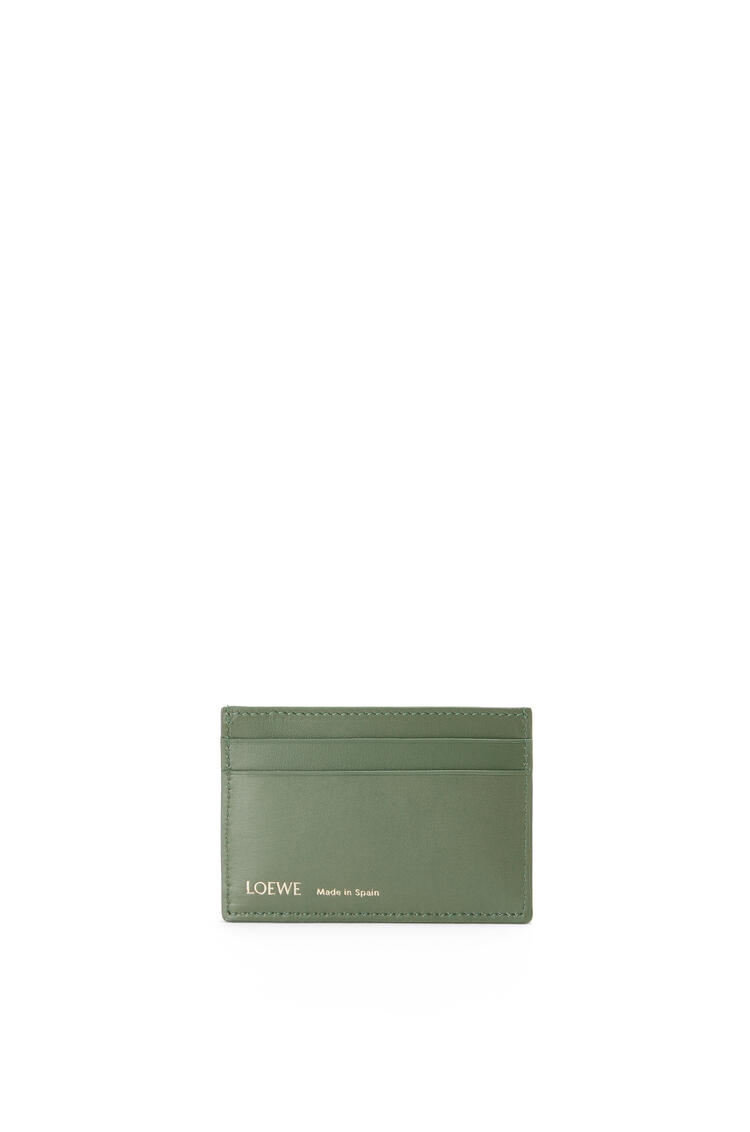 LOEWE Plain cardholder in jacquard and calfskin Green/Avocado Green pdp_rd