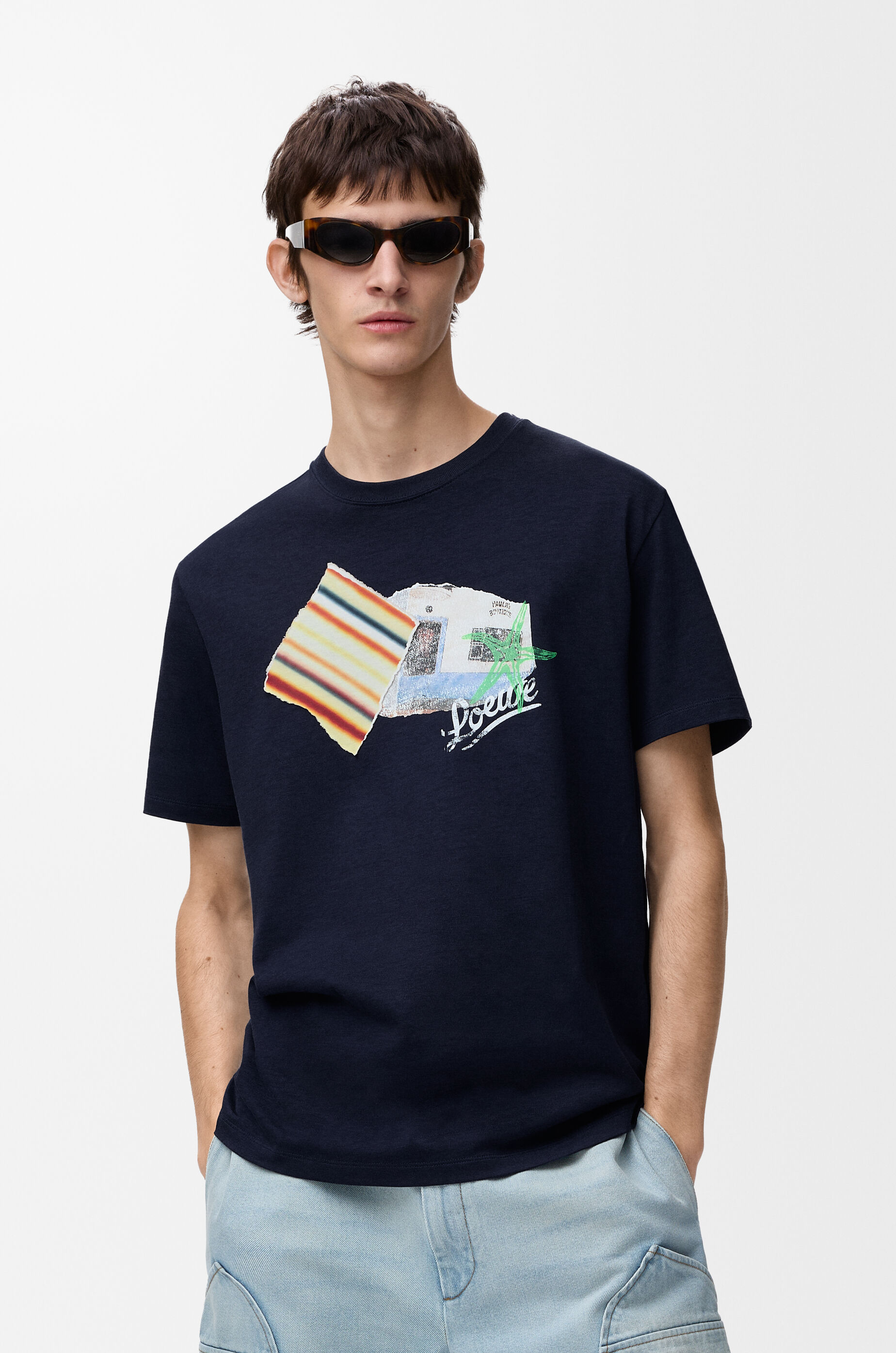 リラックスフィット Tシャツ（テクニカルコットン） ブルー - ロエベ