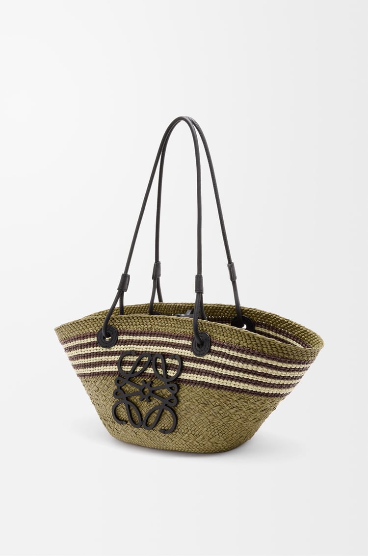 LOEWE Bolso capazo Anagram pequeño en palma de iraca y piel de ternera null