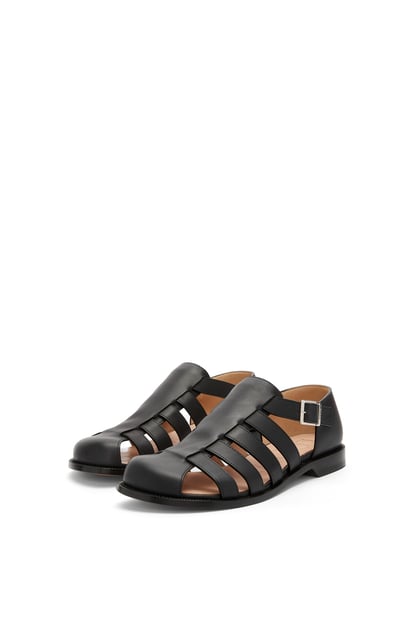 LOEWE Campo sandal in calfskin Black plp_rd