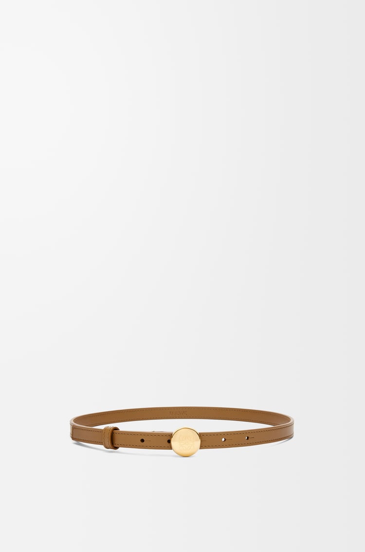 LOEWE Cinturón Pebble en piel de ternera Roble/Dorado