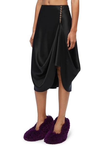 LOEWE Chain skirt in silk 黑色 plp_rd