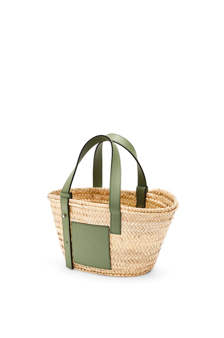 LOEWE 小号棕榈叶和牛皮革 Basket 手袋 Natural/Rosemary pdp_rd