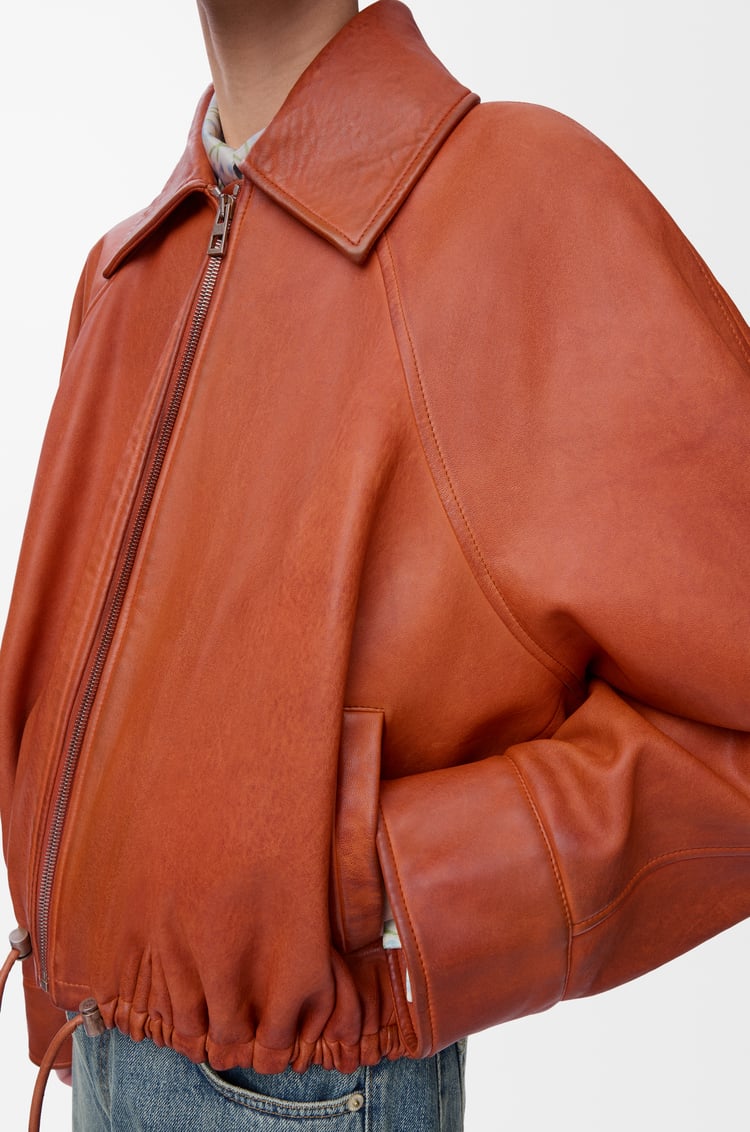 LOEWE Chaqueta globo en piel napa de cordero Naranja