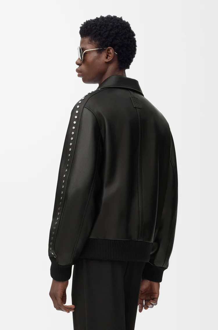 LOEWE 보머 재킷 - 나파 램스킨 블랙