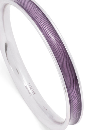 LOEWE Wave bangle in sterling silver and enamel Light Purple plp_rd