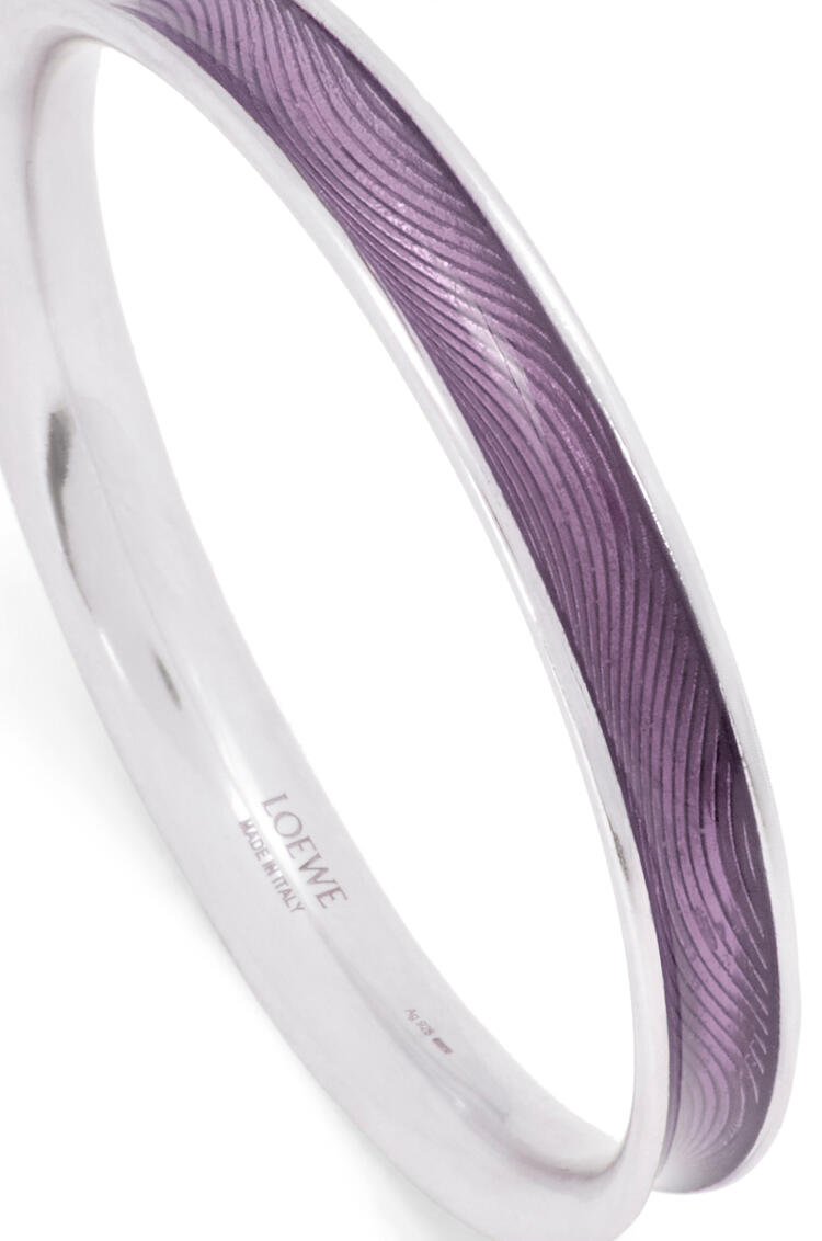 LOEWE Wave bangle in sterling silver and enamel Light Purple pdp_rd