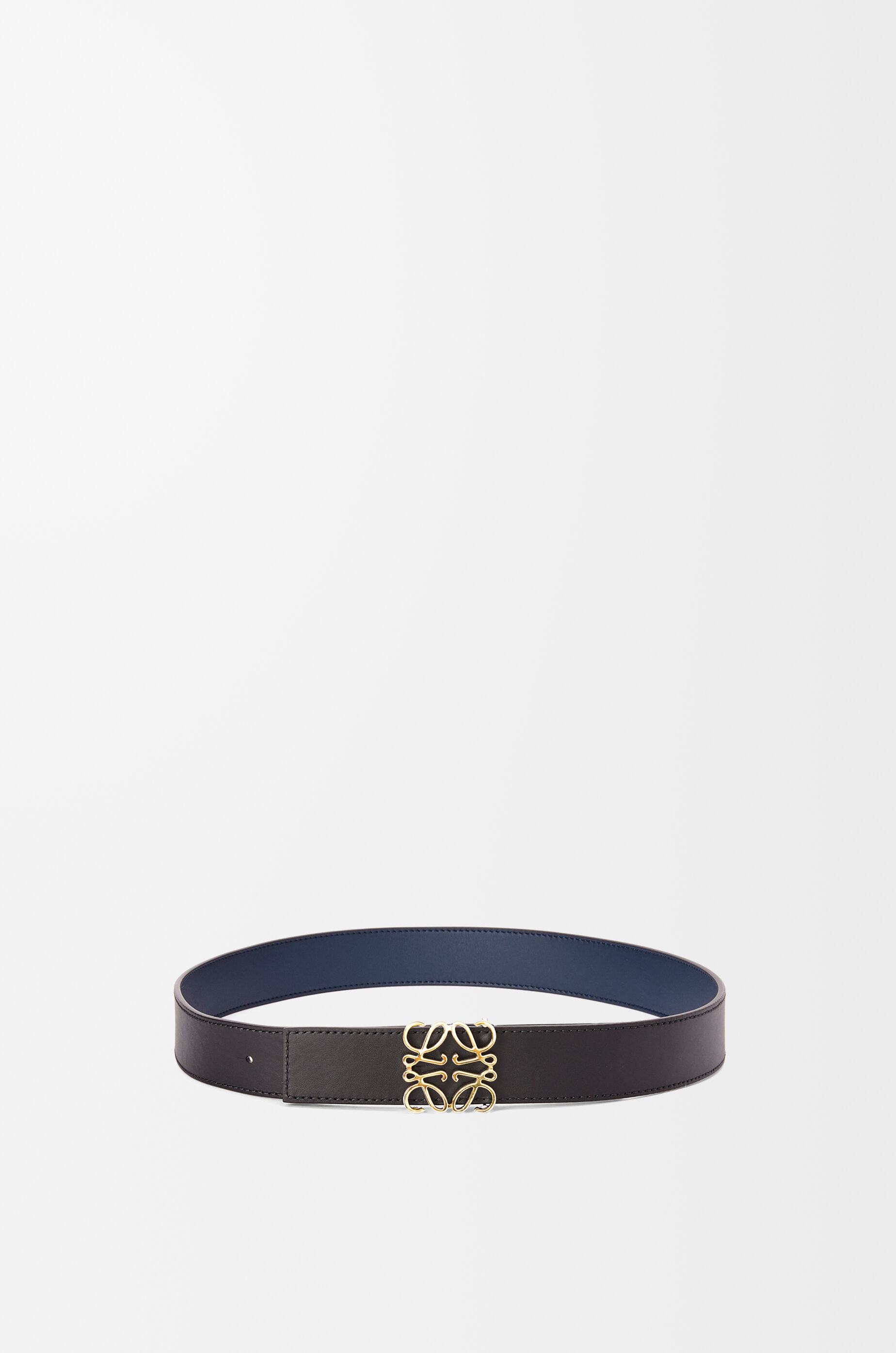 リバーシブル アナグラム ベルト（スムースカーフ） ブラック - LOEWE