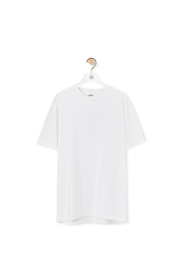 LOEWE Camiseta en algodón con Anagrama bordado Blanco pdp_rd