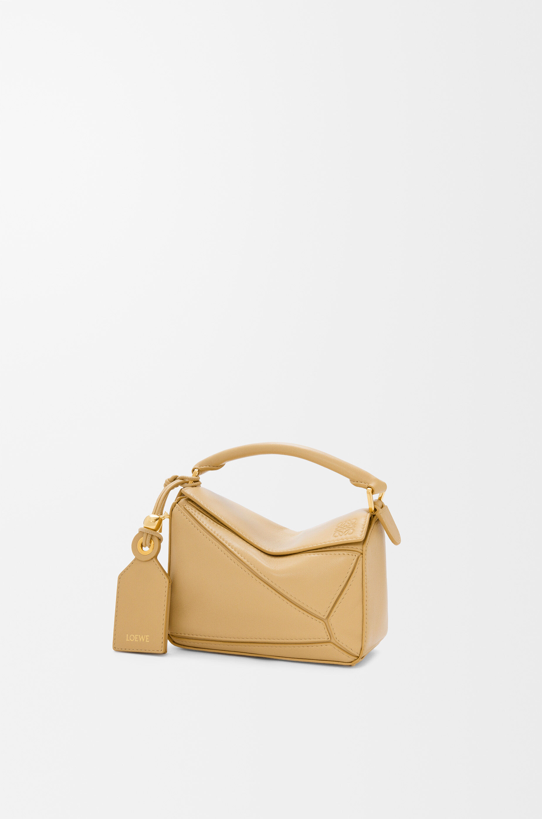 Mini Featherlight Puzzle bag in nappa lambskin Yellow - LOEWE