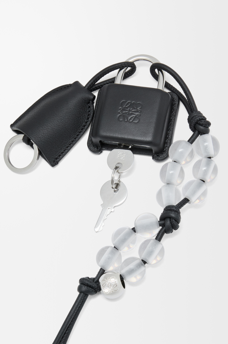 LOEWE Amazona padlock charm Black/Silver