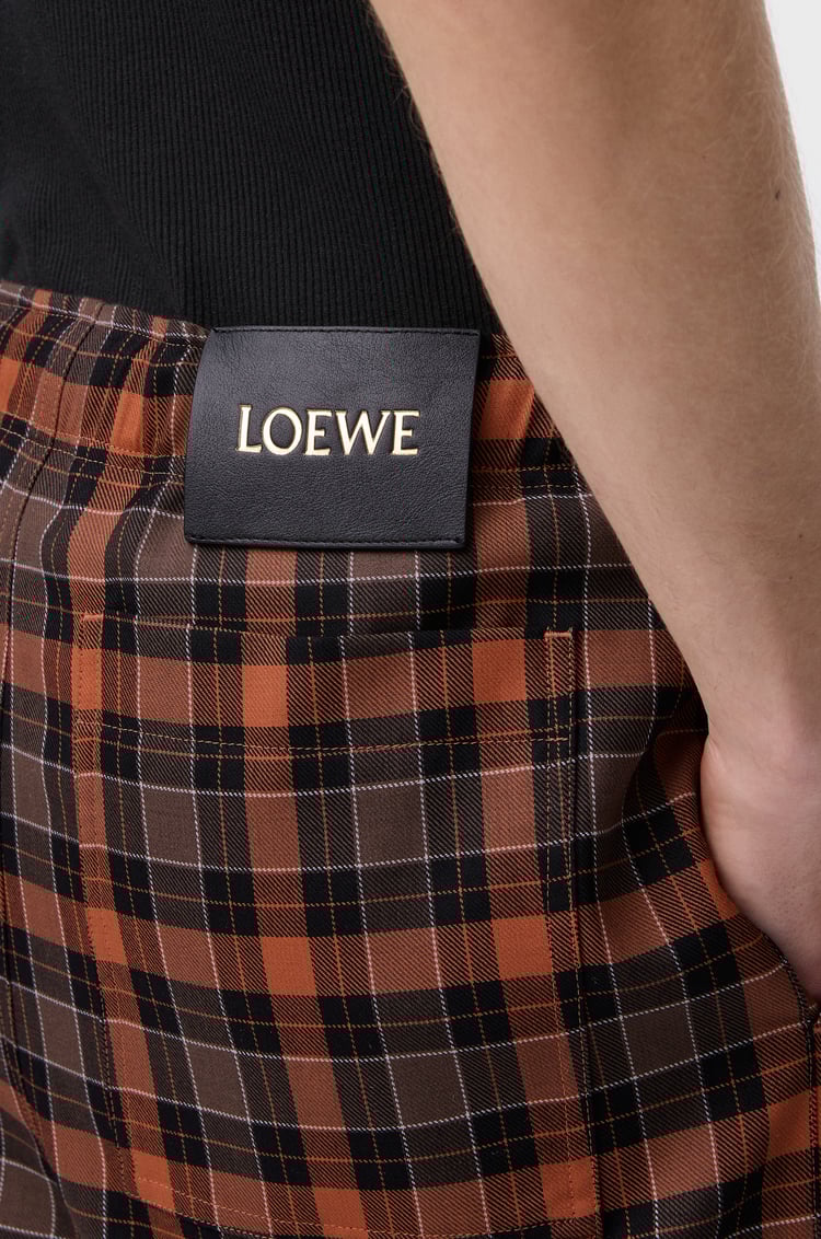 LOEWE Shorts in wool blend Orange/Black