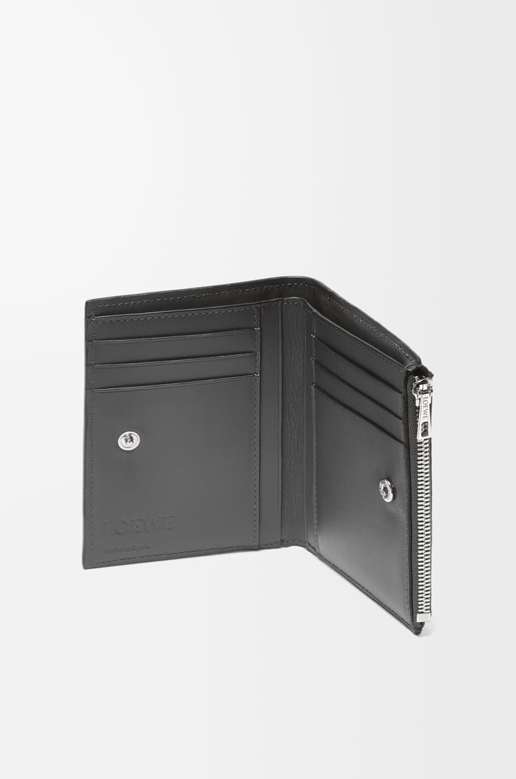 LOEWE Slim compact wallet in soft grained calfskin Anthracite