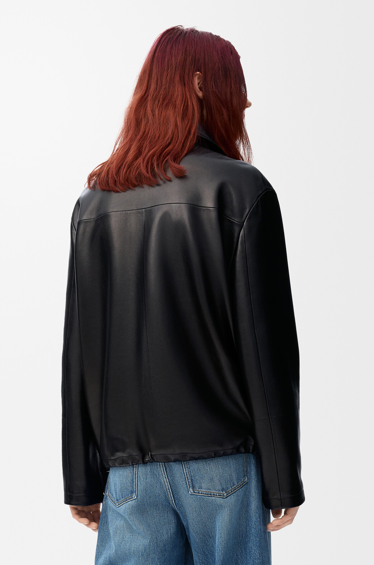 Zip-up jacket in nappa lambskin Black - LOEWE International 