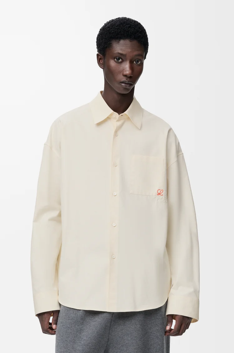 LOEWE Camicia in cotone Ecru