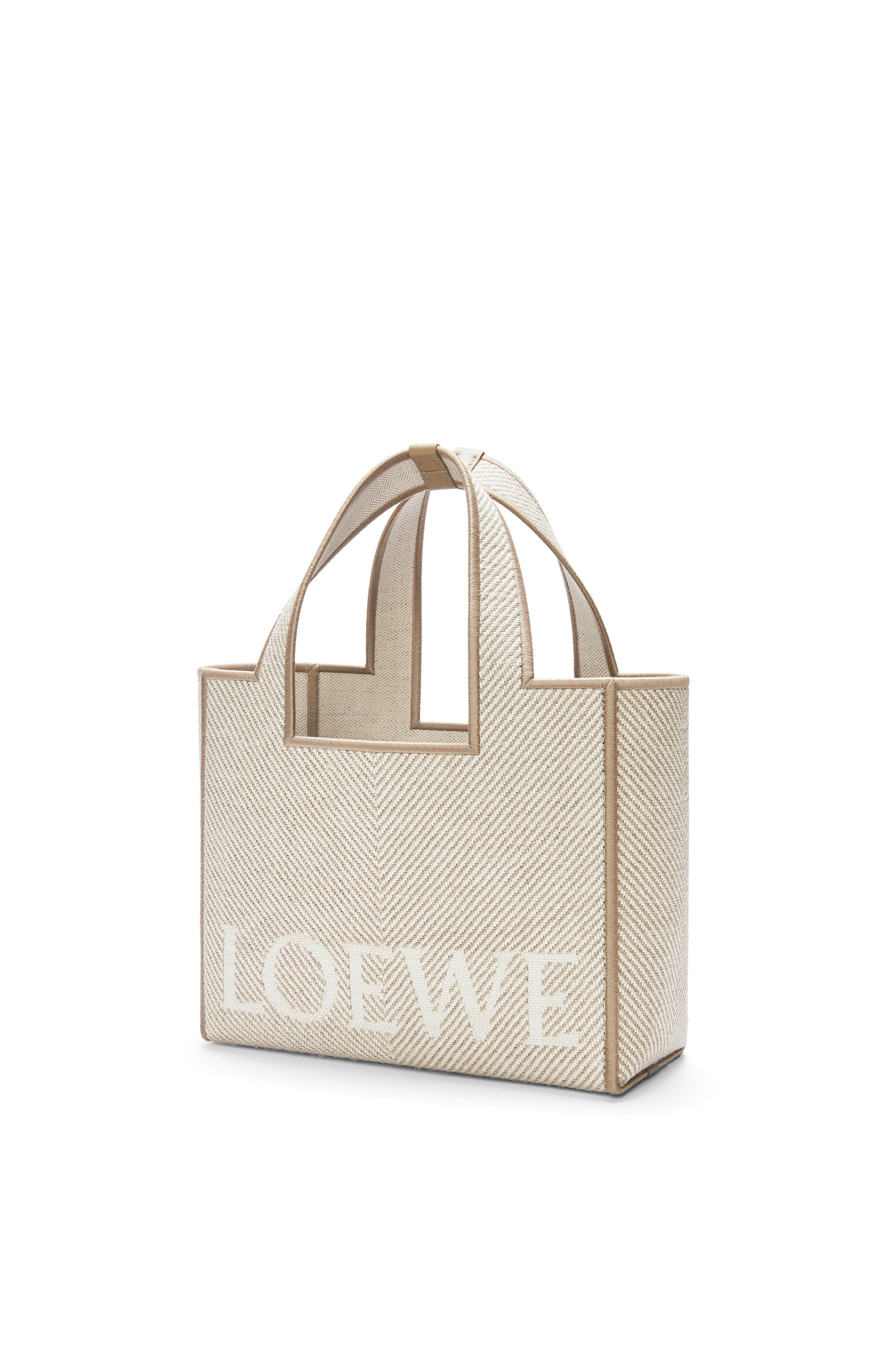 ロエベフォント トート スモール（ジャカードキャンバス） エクリュ - LOEWE