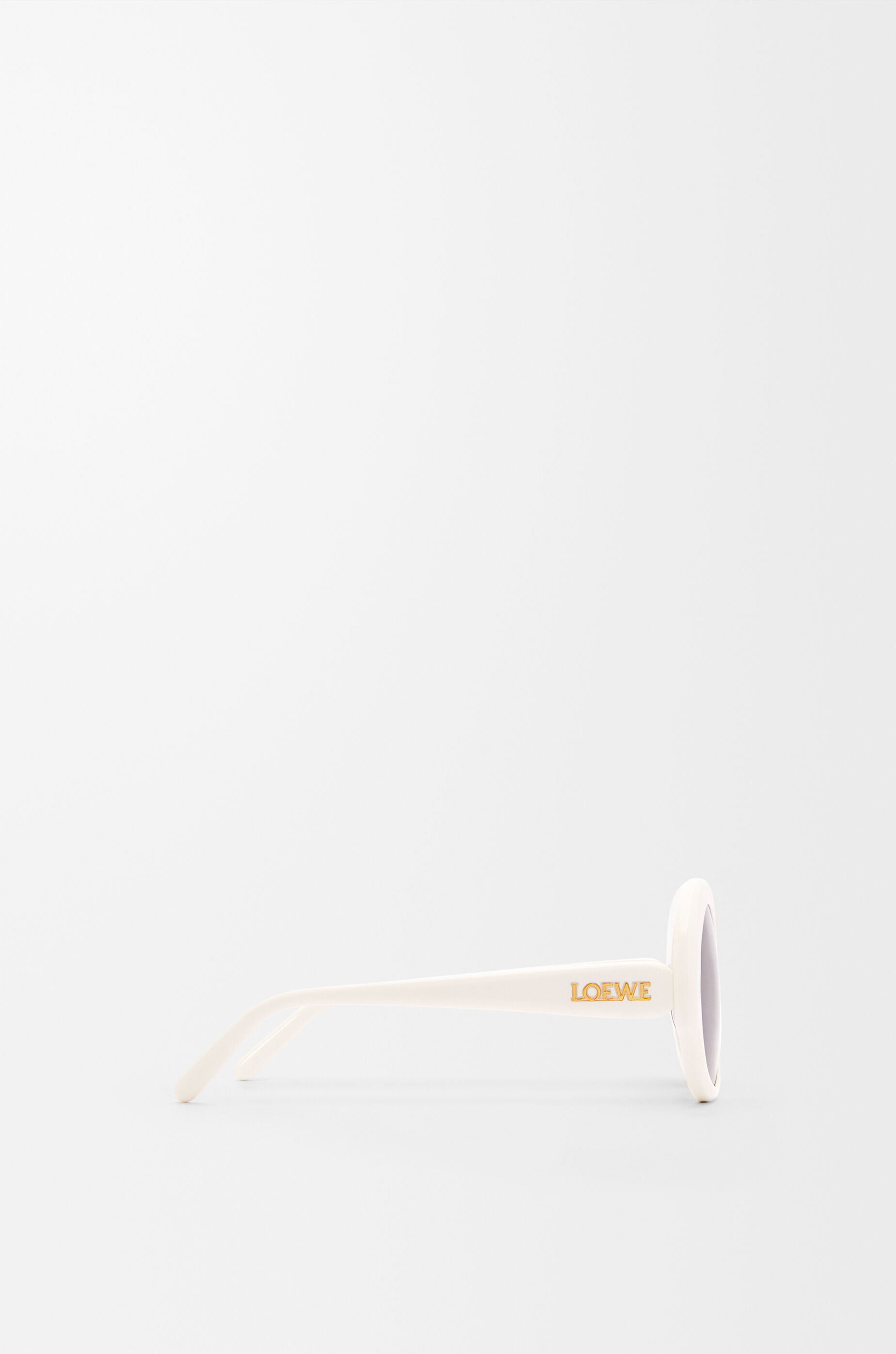 ラウンド スリム サングラス ホワイト - LOEWE