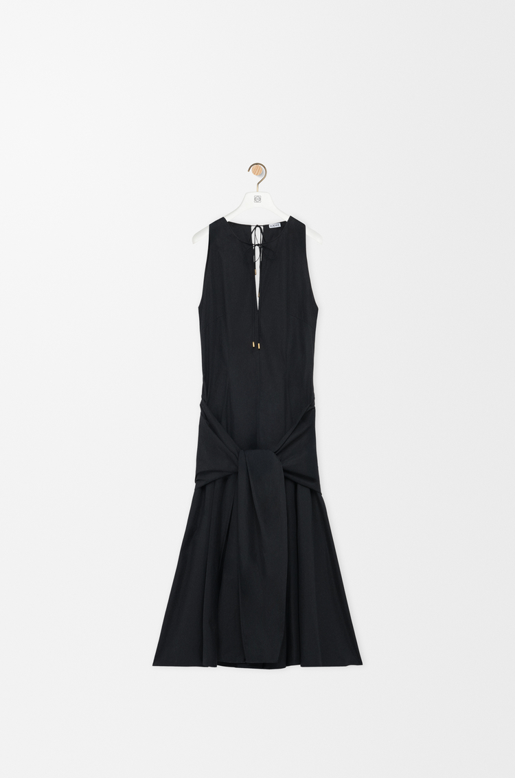 LOEWE Vestido cruzado en algodón Negro