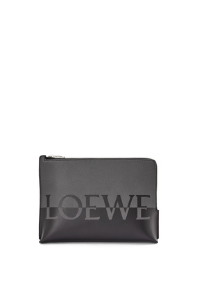 LOEWE Signature L Zip Pouch in calfskin Anthracite/Black plp_rd