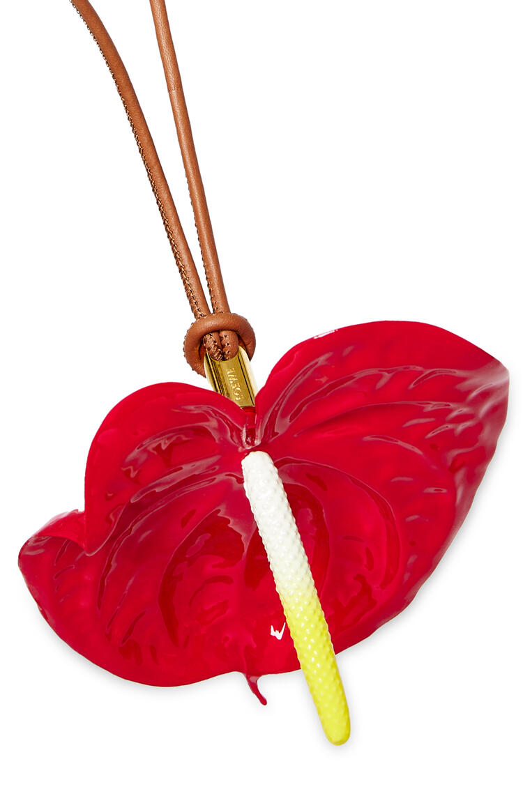 LOEWE Anthurium charm in resin Red