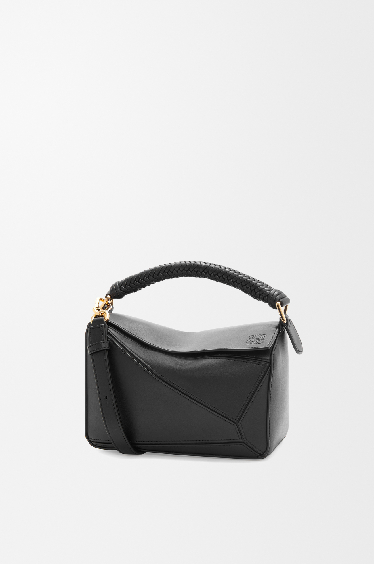 LOEWE Bolso Puzzle pequeño en piel de ternera Negro