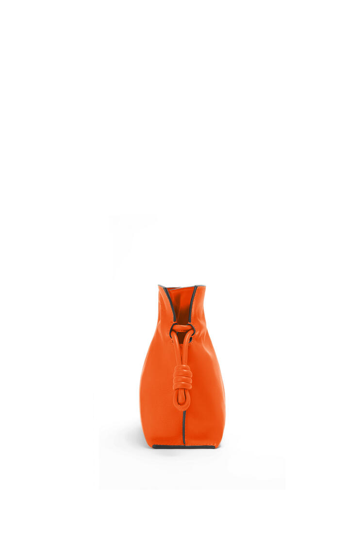 LOEWE Mini Flamenco clutch in nappa calfskin with chain Orange pdp_rd