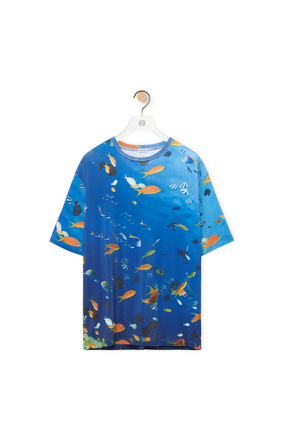 LOEWE Camiseta en algodón con estampado de acuario Multicolor