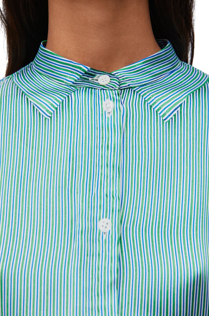 LOEWE 셔츠 - 비스코스 & 실크 Green/Blue/White plp_rd