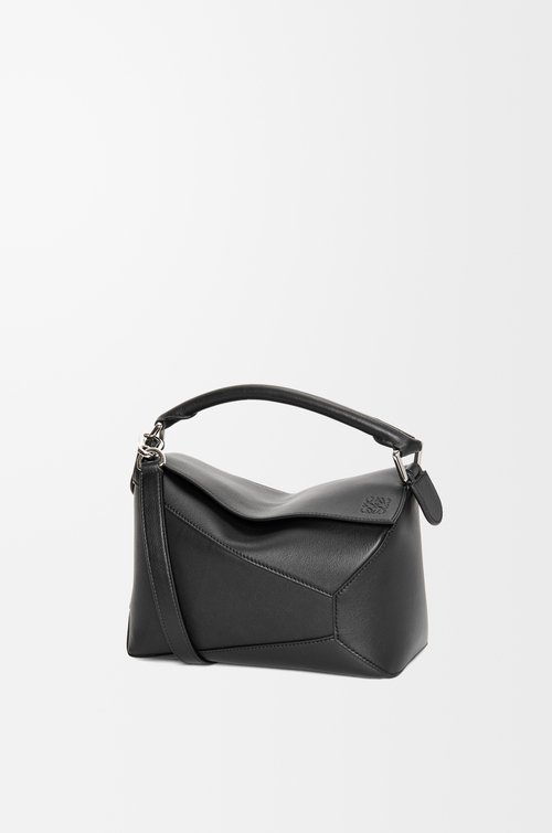 パズルバッグ スモール（クラシックカーフ） ブラック - LOEWE