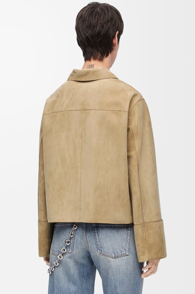 LOEWE Turn-up jacket in suede lambskin Gold