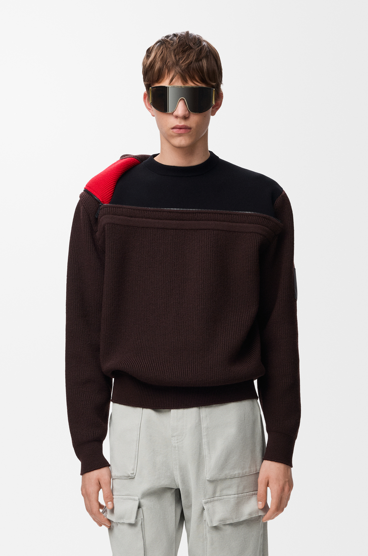 LOEWE 羊毛套頭衫 棕色