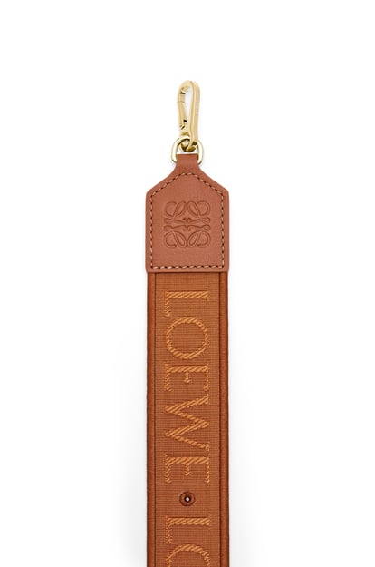 LOEWE Anagram pin strap in jacquard and classic calfskin Tan plp_rd