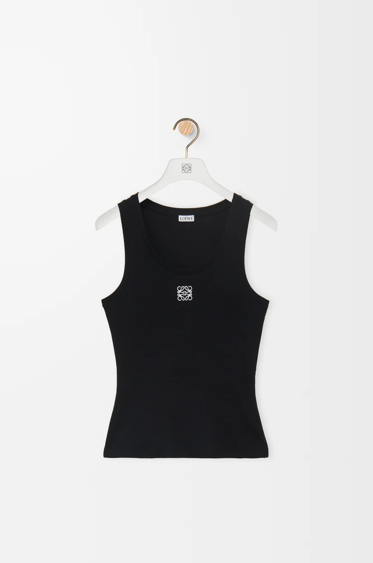 LOEWE Anagram tank top in cotton Black