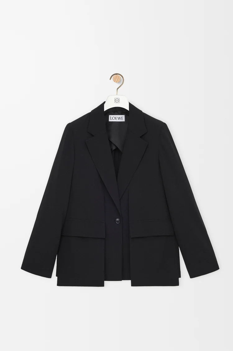 LOEWE 羊毛夹克 黑色
